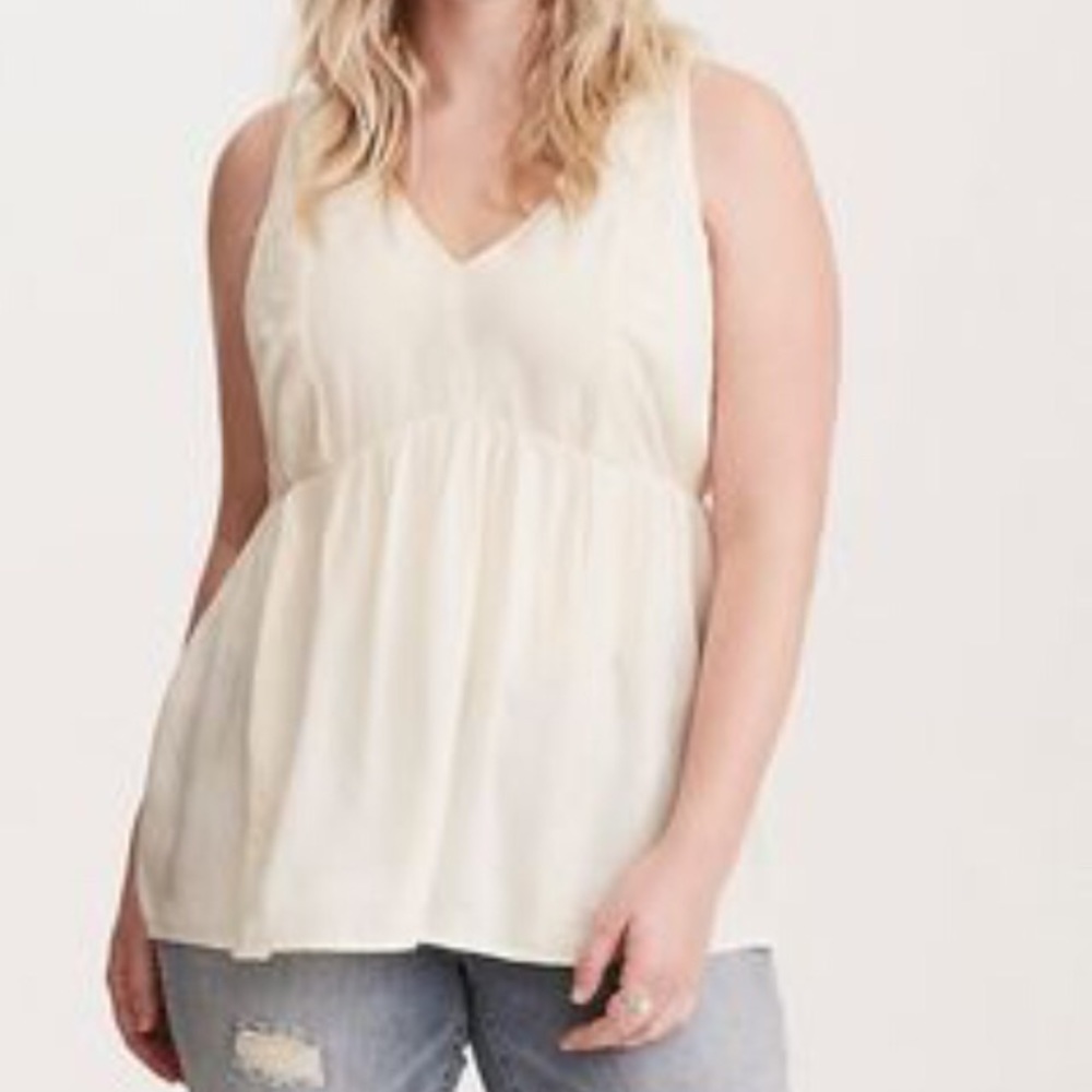Sleeveless babydoll top